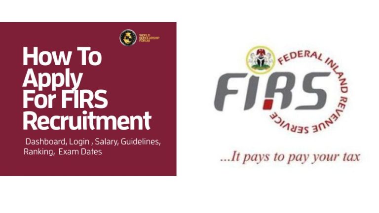 FIRS Recruitment 2024/2025 Application Form Portal | www.firs.gov.ng