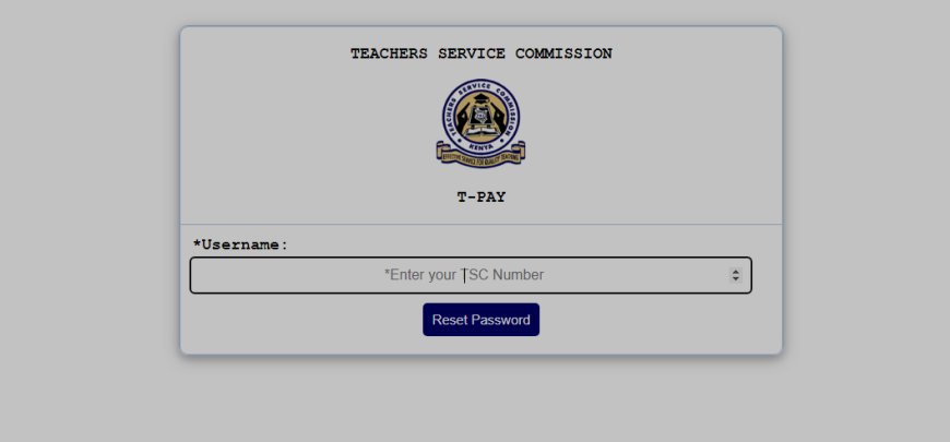 TSC Payslip Online Portal Login | View and Download Teachers Pay slips
