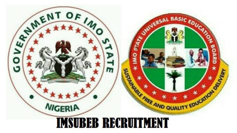Imo State IMSUBEB Recruitment 2024/2025 Application Form Portal