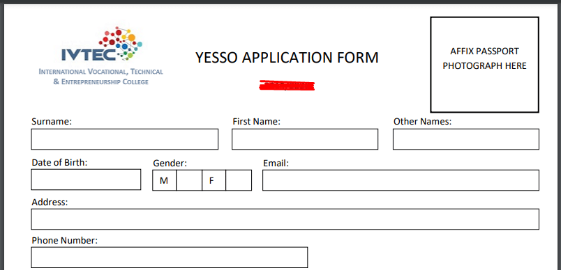 YESSO Application Form 2024/2025 | Requirement & How to Apply